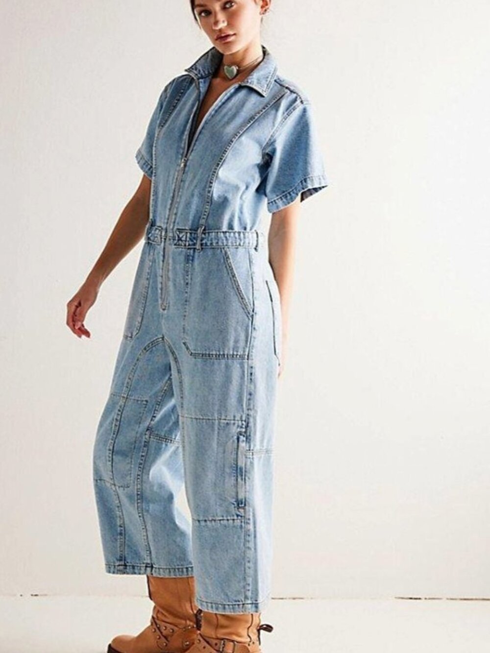 We The Free On The Run Cropped Coverall – Size M – NWT